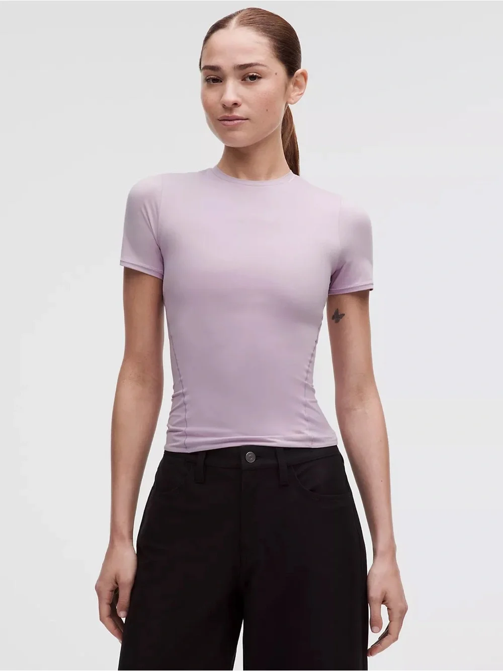 Lululemon Lavender Crewneck Short Sleeve Top - Women